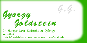 gyorgy goldstein business card