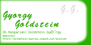 gyorgy goldstein business card